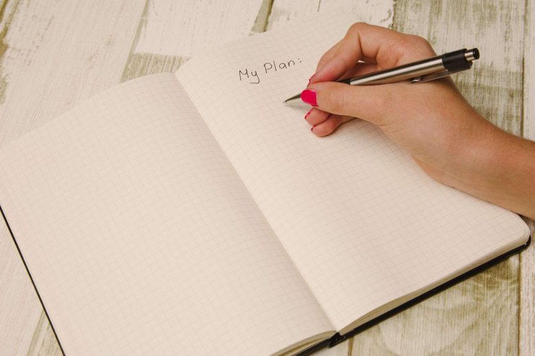 Notizbuch mit Schriftzug 'Plan'