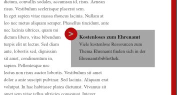 Infobox in grau, mit rotem Icon oben rechts