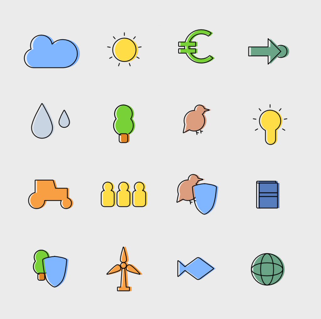 Naturschutz Icons